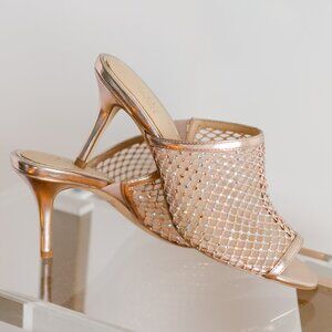 Badgley Mischka Jewel Nadine 5.5 Rose Gold Metallic Heeled Sandal